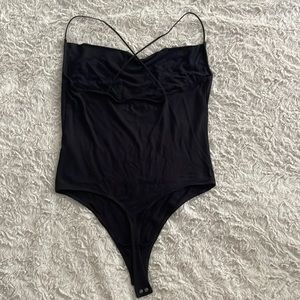 Abercrombie cowl-neck body suit black